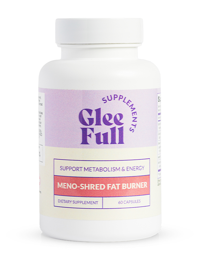 Meno-Shread Fat Burner supplement bottle on a white background