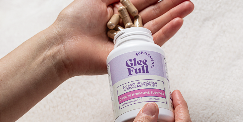 Gleefull Over 30 Hormone Support bottle